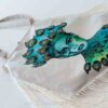 Bolso con flecos pintado a Mano – Pavo Real – Moda mujer